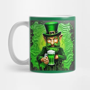 St. Patrick's Day Leprechaun Drinking Green Beer Mug